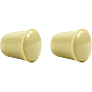 Set de 2 boutons de commande ivoires style Sapphire pour autoradio Retrosound