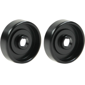 Set de 2 embases noires style Euro derrière bouton de commande pour autoradio Retrosound