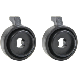 Set de 2 embases noires style Blaupunkt derrière bouton de commande pour autoradio Retrosound