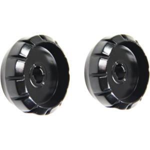 Set de 2 embases noires style Sapphire derrière bouton de commande pour autoradio Retrosound