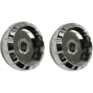 Set de 2 embases chromées style Sapphire derrière bouton de commande pour autoradio Retrosound