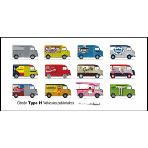Carte postale  "TYPE H VEHICULES PUBLICITAIRES"