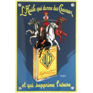 Plaque émaillée YACCO CHEVAUX  (100x150mm)