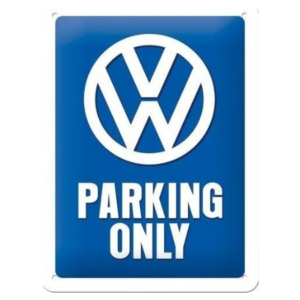 Tôle peinte emboutie 15x20cm VW Parking Only