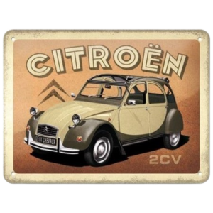 Tôle peinte emboutie 15x20cm Citroen - 2CV