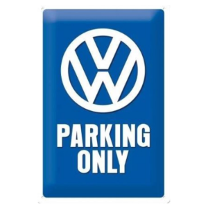 Tôle peinte emboutie 20x30cm VW Parking only