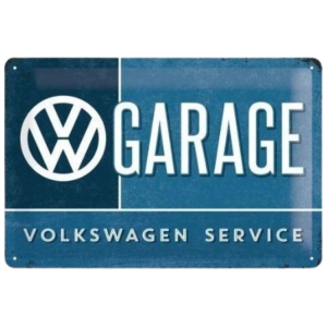 Tôle peinte emboutie 20x30cm VW Garage