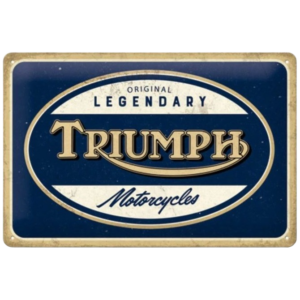 Tôle peinte emboutie 20x30cm Triumph - Motorcycles