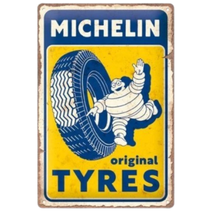 Tôle peinte emboutie 20x30cm Michelin - Original Tyres