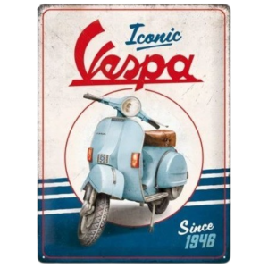 Tôle peinte emboutie 30x40cm Vespa - Iconic since 1946