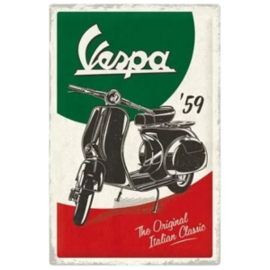 Tôle peinte emboutie 40x60cm Vespa / The Italian Classic