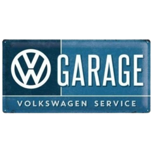 Tôle peinte emboutie 25x50cm VW Garage