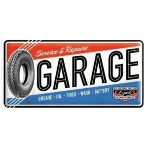 Tôle peinte emboutie 25x50cm Garage