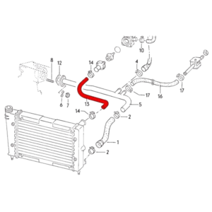 Durite d'eau en haut du radiateur 1050-1300cc