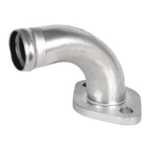 Coude en inox pour durite d'eau sur carter moteur côté droit 1,9-2,1 8/82-7/92