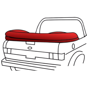 Couvre capote TMI en alpaga noir pour Golf 1 Cabriolet 82-93