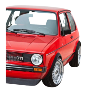 Set de 6 baguettes noires sur tour de caisse pour Golf 1  3 portes et Cabriolet