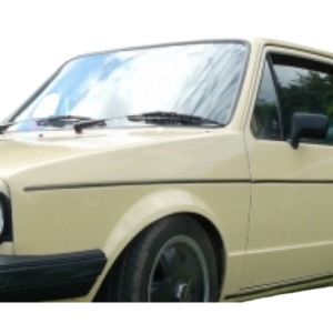 Set de 8 baguettes noires sur tour de caisse pour Golf 1  5 portes