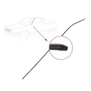 Baguette noire de montant gauche de pare-brise de Golf 1 Cabriolet