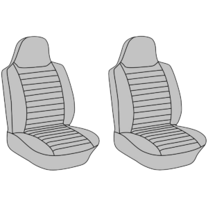 Paire de housses de sièges avant avec appui-tête