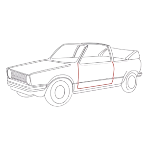 Joint de porte gauche pour Golf 1 Cabriolet  8/83-7/93