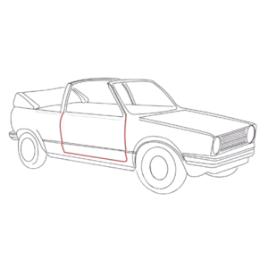 Joint de porte droite pour Golf 1 Cabriolet  8/83-7/93