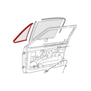 Joint pour déflecteur fixe avant gauche ou droit (sans moulure) de Golf 1