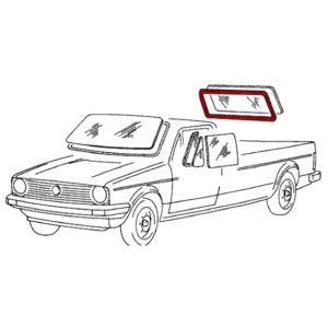 Joint lisse de lunette arrière de Golf 1 Caddy (vitre fixe ou coulissante)