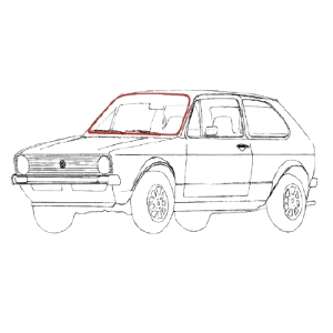 Joint de pare-brise prévu pour moulure pour Golf 1