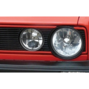 Set de 4 baguettes aluminium rouges sur calandre type "GTI" pour Golf 1