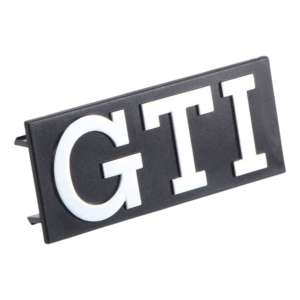 Logo GTI gris sur fond noir