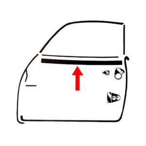 Lèche-vitre extérieur de vitre de porte gauche ou droite 72-74