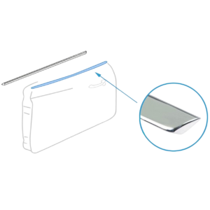 Moulure chromée de lèche vitre extérieur gauche ou droit KG 60-71