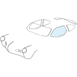 Vitre de porte claire gauche 60-74