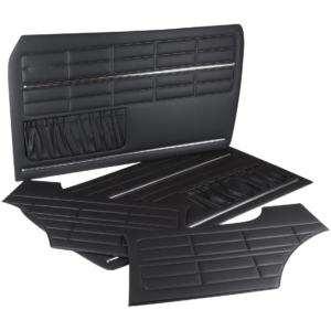 Set de 4 panneaux de portes 64-74 noirs (avec vide poche)