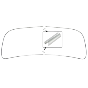 Set de 2 joncs chromés métalliques de pare-brise pour Coccinelle 1303
