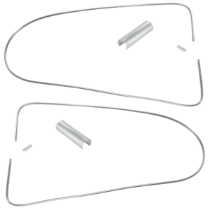 Set de 2 joncs chromés métalliques de vitres latérales pour Coccinelle 8/64-7/71