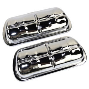 Set de 2 caches-culbuteurs chromés à clips