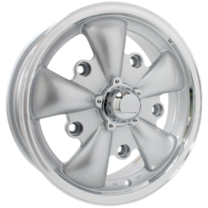 Jante GT 5 branches grise et polie  5,5x15"  5 x 205  (ET 20)  SSP