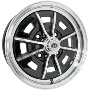 Jante SPRINT STAR noire et polie  5 x 15"  4 x 130  (ET 25)  SSP