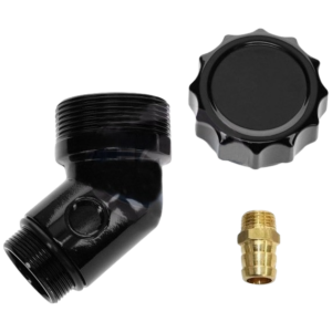 Remplissage d'huile coudé noir