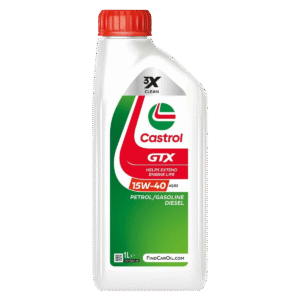 Huile moteur minérale CASTROL GTX 15W40 A3/B3 Essence et Diesel en bidon de 1L