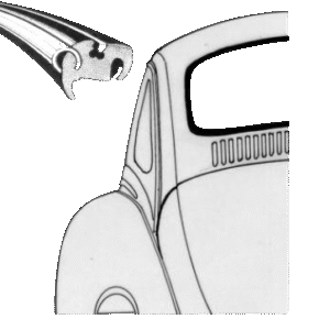 Joint de lunette arrière 8/64-7/71 et mexicaine