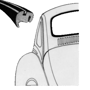 Joint de lunette arrière cal look 8/57-7/64 WCM