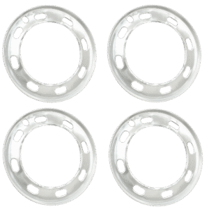 Set de 4 cerclages de jantes en aluminium pour T1 74-79 (modèle à 8 trous)
