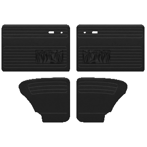 Set de 4 panneaux de porte noirs avec vide poche 67- TMI