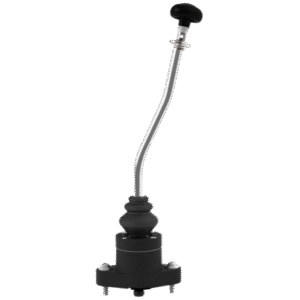 Levier de vitesse Vintage Speed CLASSIC SPORT longueur 13,5" courbé en S tige polie, pommeau noir et gachette marche-arrière