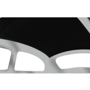 Ciel de toit noir 72-77 petit modèle en vinyl noir perforé (TMI #45) longueur 135cm