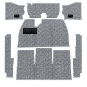Kit moquette intérieur grise 54-12/55 (sans caoutchouc pose pied)