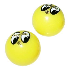 Set de 2 capuchons de valves de roues rondes MOON